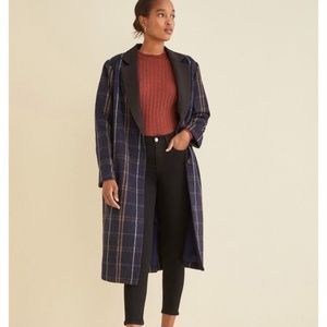 Amour Vert Kaylyn Wool Plaid Coat | US Size Small